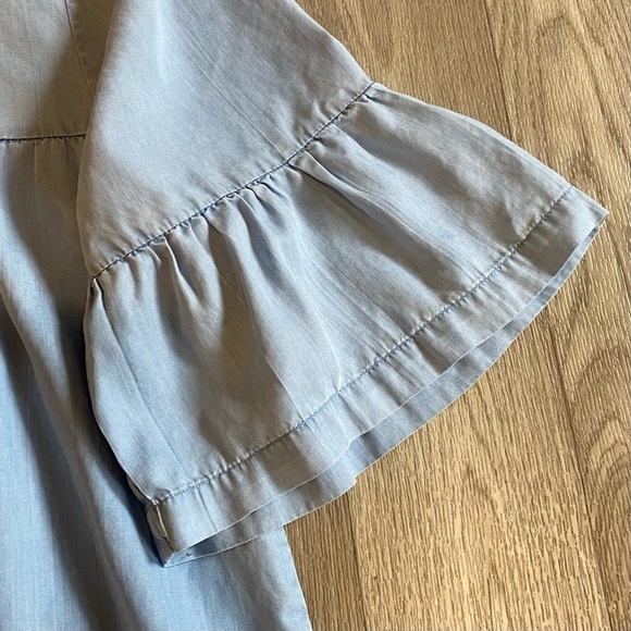 Live 4 Truth Boho Ruffle Top 1X Sky Blue - Picture 4 of 7